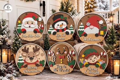 Christmas Welcome Door Signs SVG Bundle SVG SvgOcean 