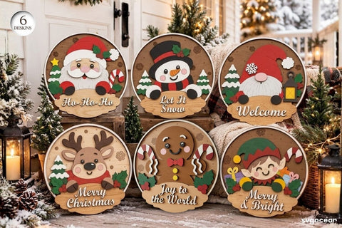 Christmas Welcome Door Signs SVG Bundle SVG SvgOcean 