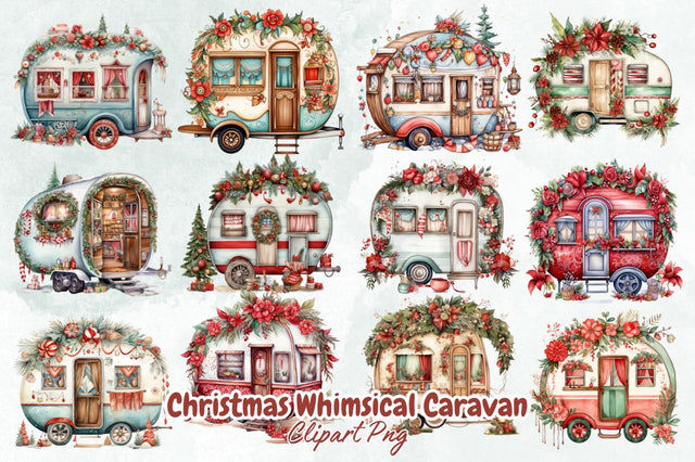 Christmas Whimsical Caravan Sublimation Bundle Sublimation Designangry 