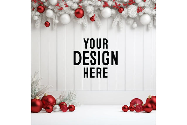 Christmas white Background Mockup Mock Up Photo Craftlabsvg24 