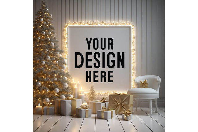 Christmas White Background Mockup SVG Craftlabsvg24 