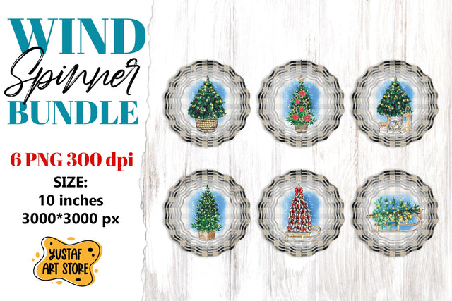 Christmas wind spinner bundle. Christmas tree sublimation Sublimation Yustaf Art Store 