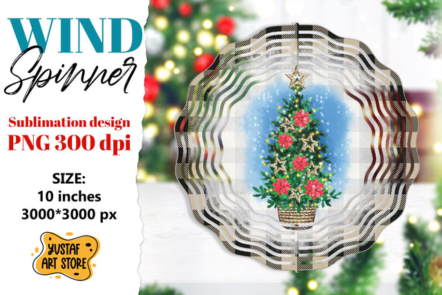 Christmas wind spinner. Christmas tree sublimation Sublimation Yustaf Art Store 