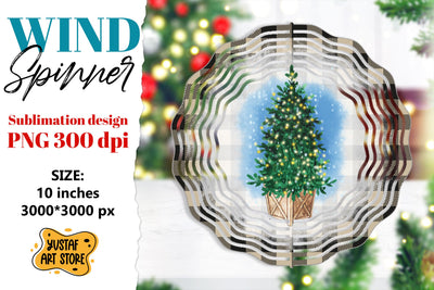 Christmas wind spinner. Christmas tree sublimation Sublimation Yustaf Art Store 