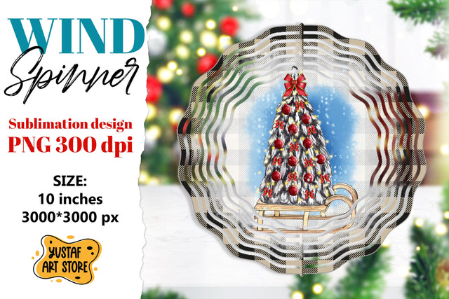 Christmas wind spinner. Christmas tree sublimation Sublimation Yustaf Art Store 