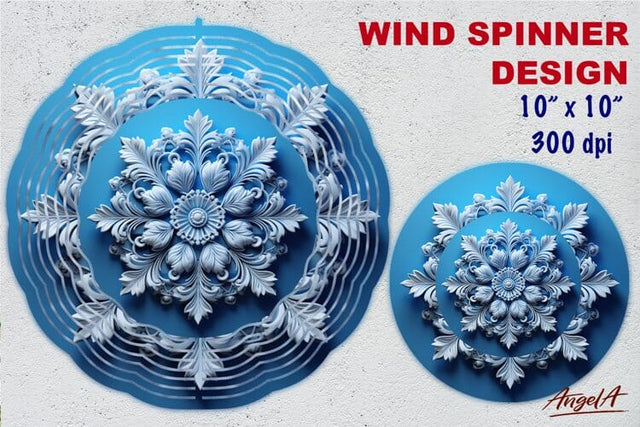 Christmas wind spinner png / 3d snowflake sublimation Sublimation Angelina Semenova 
