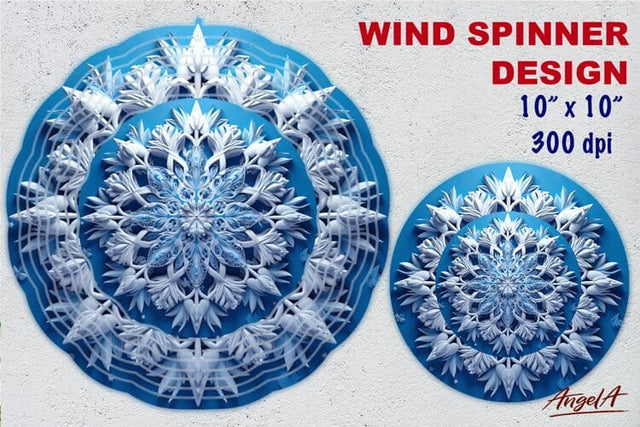 Christmas wind spinner png / 3d snowflake sublimation Sublimation Angelina Semenova 