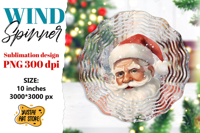 Christmas wind spinner. Santa Claus sublimation Sublimation Yustaf Art Store 