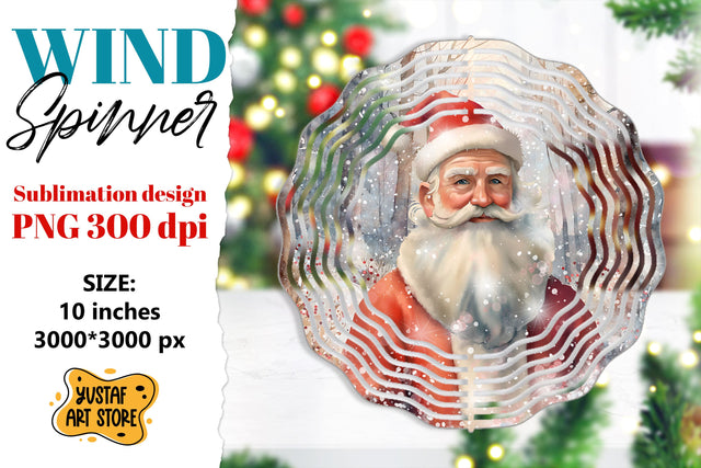Christmas wind spinner. Santa Claus sublimation Sublimation Yustaf Art Store 