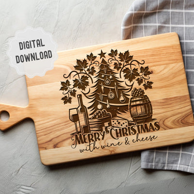 Christmas Wine Barrel Design SVG DXF PNG JPG SVG CraftySVGStudio 