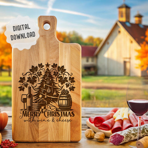 Christmas Wine Barrel Design SVG DXF PNG JPG SVG CraftySVGStudio 