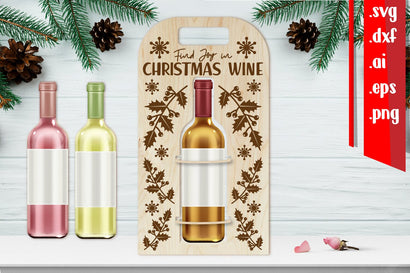 Christmas Wine Bottle Holder | Christmas Wine Bottle Carrier SVG zafrans studio 