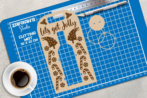 Christmas Wine Bottle Holder | Wine Bottle Carrier SVG zafrans studio 