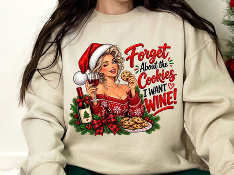 Christmas Wine Girl PNG Sublimation SVG artprintfile 