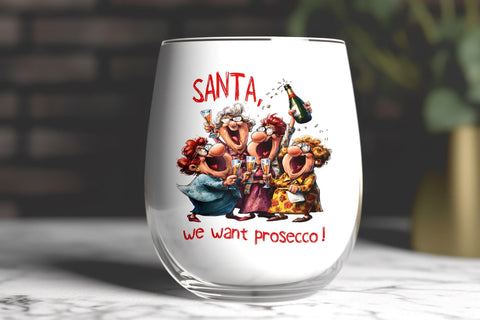 Christmas wine tumbler design Funny wine quote, elderly lady Sublimation Angelina Semenova 