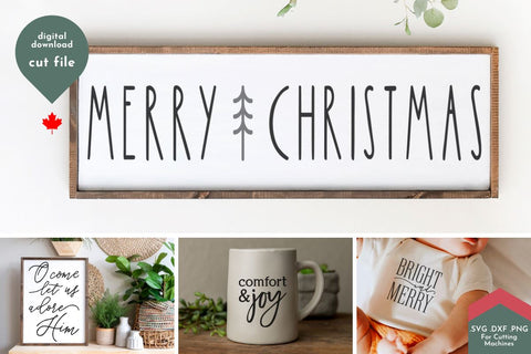 Christmas Winter Holiday SVG Cut File Bundle SVG Lettershapes 