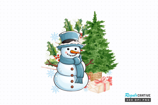 Christmas Winter Snowman clipart PNG Design Sublimation Regulrcrative 