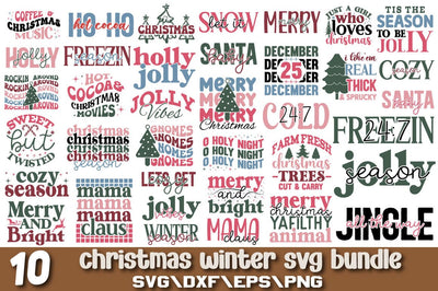 Christmas Winter Svg Bundle SVG Angelina750 