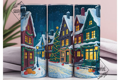 Christmas Winter Village 20oz Tumbler Sublimation sassyprint 