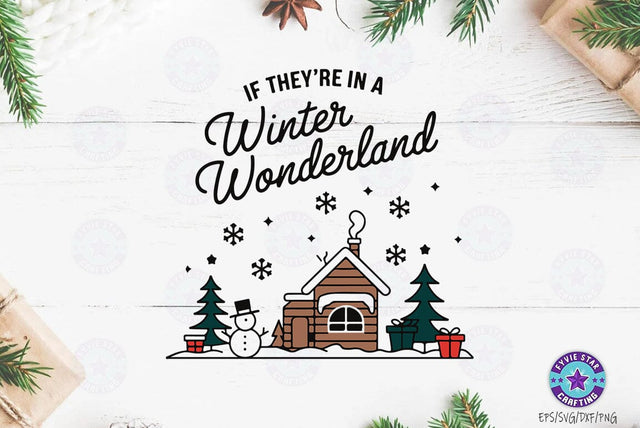 Christmas winter wonderland SVG , Christmas Quote T shirt Design, Christmas Illustration SVG FiveStarCrafting 