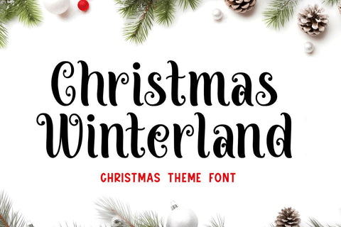 Christmas Winterland Font Mozarella 