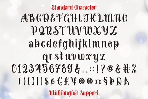 Christmas Winterland Font Mozarella 