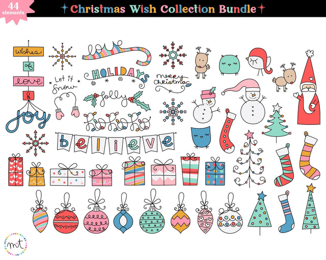 Christmas Wish Collection Bundle SVG SVG Miss Tiina 