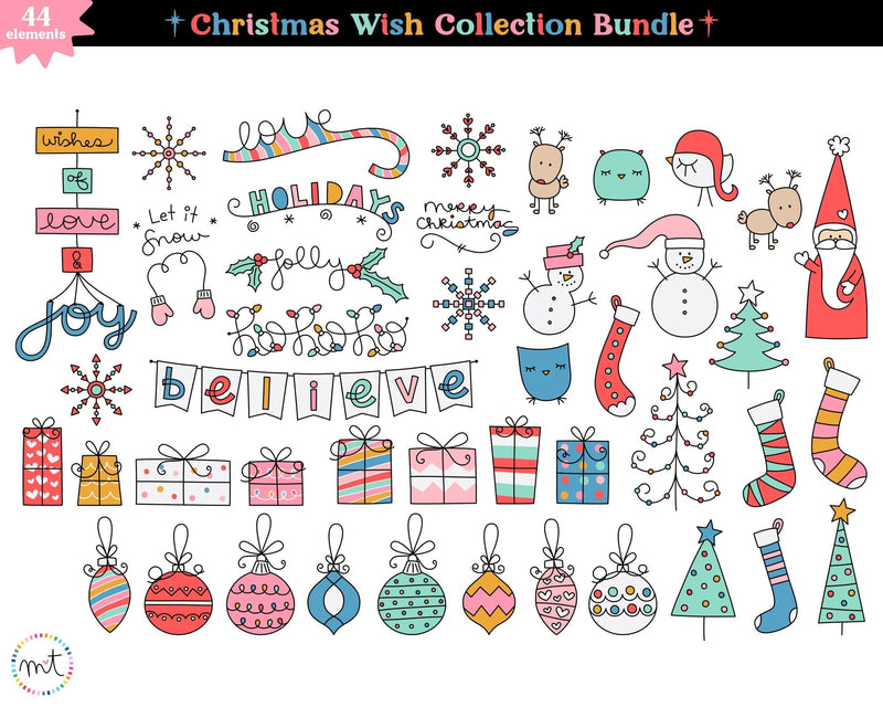 Christmas Wish Collection Bundle SVG SVG Miss Tiina 