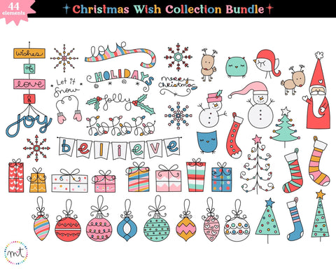 Christmas Wish Collection Bundle SVG SVG Miss Tiina 