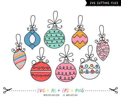 Christmas Wish Ornaments SVG SVG Miss Tiina 