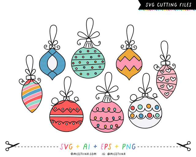 Christmas Wish Ornaments SVG SVG Miss Tiina 