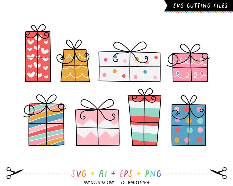 Christmas Wish Presents SVG SVG Miss Tiina 