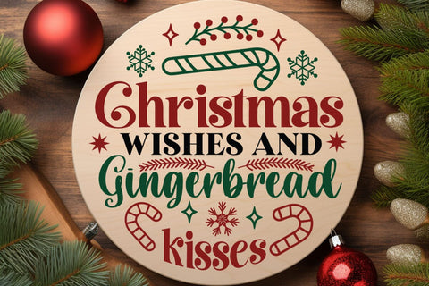 Christmas wishes and gingerbread kisses SVG Angelina750 