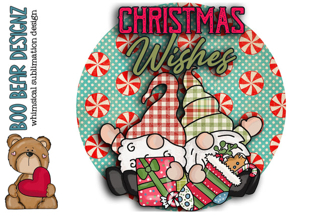 Christmas Wishes Gnome Clipart Sublimation Boo Bear Designz 