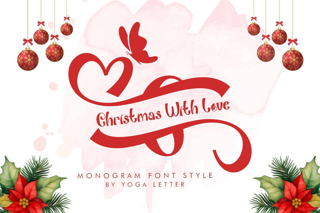 Christmas With Love Font Prasetya Letter 