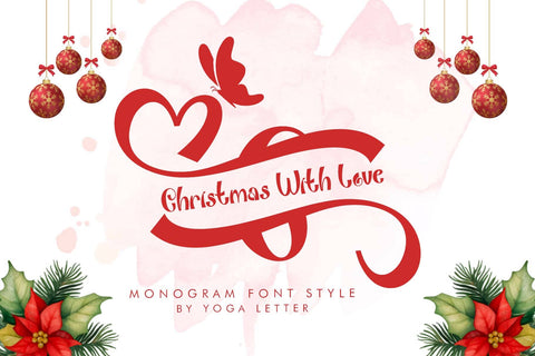 Christmas With Love Font Prasetya Letter 