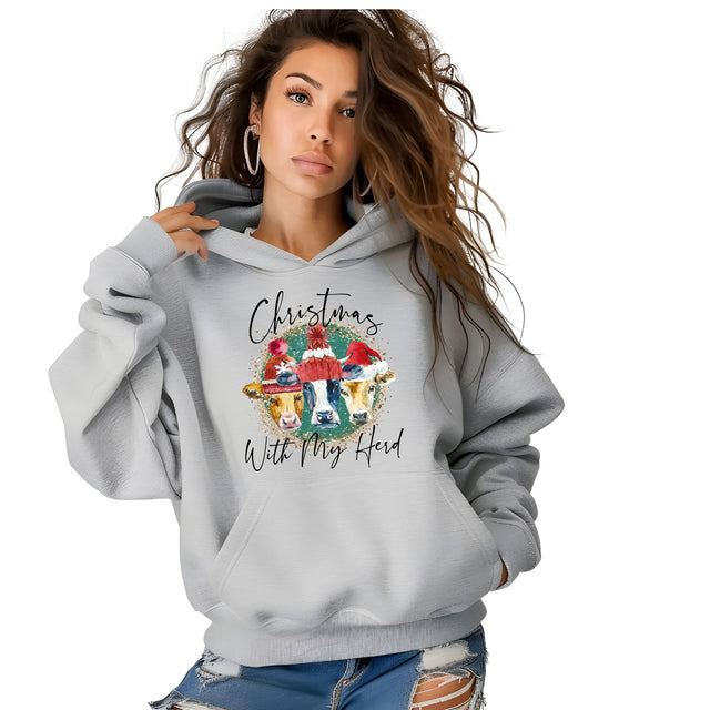 Christmas With My Herd Family Holiday PNG | Matching Christmas Shirts | Family Holiday Sublimation Sublimation So Fontsy VIP Design Shop 