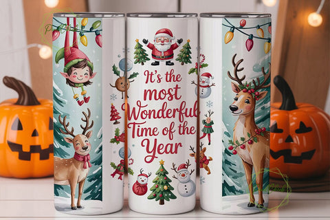 Christmas Wonderland 20oz Tumbler Wrap Sublimation PixelChick 