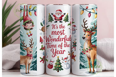 Christmas Wonderland 20oz Tumbler Wrap Sublimation PixelChick 