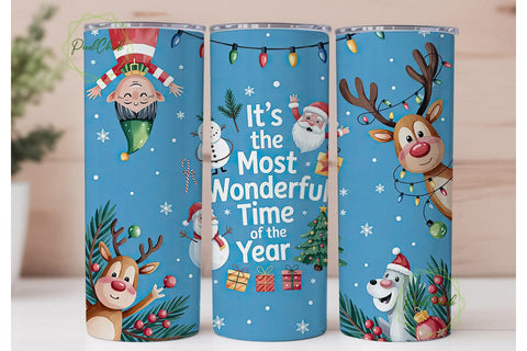 Christmas Wonderland 20oz Tumbler Wrap Sublimation PixelChick 