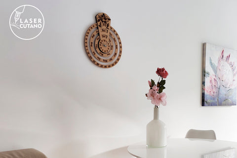 Christmas Wooden Calendar Clock Template Laser Cut File SVG LaserCutano 