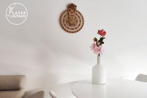 Christmas Wooden Calendar Clock Template Laser Cut File SVG LaserCutano 