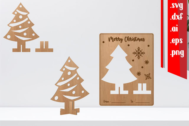 Christmas Wooden Card, Christmas Souvenir, Christmas Pop Out Card SVG zafrans studio 