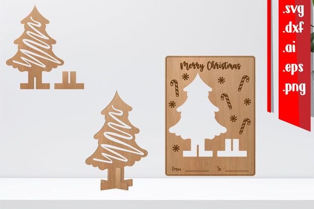 Christmas Wooden Card, Christmas Souvenir, Christmas Pop Out Card SVG zafrans studio 
