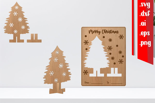Christmas Wooden Card, Christmas Souvenir, Christmas Pop Out Card SVG zafrans studio 