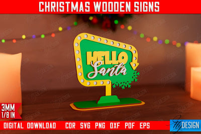 Christmas Wooden Sign | Christmas Decorations | Gift Idea | Decorative Figurine | Table Statuette | CNC File SVG Fly Design 