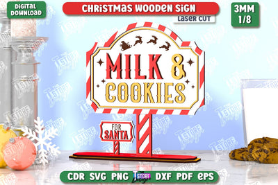 Christmas Wooden Sign Laser Cut | Christmas Decorations | Gift Idea | Decorative Figurine | Table Statuette | CNC File SVG The T Store Design 