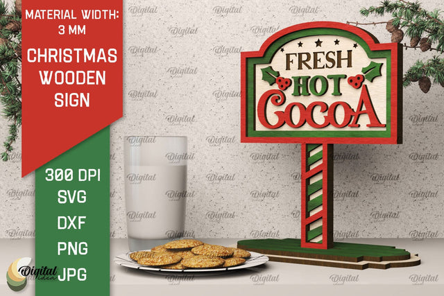 Christmas Wooden Sign Laser Cut. Santa Sign SVG SVG Evgenyia Guschina 