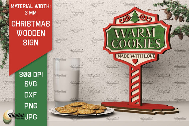 Christmas Wooden Sign Laser Cut. Santa Sign SVG SVG Evgenyia Guschina 