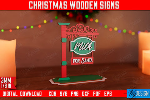 Christmas Wooden Signs Bundle | Christmas Decorations | Gift Idea | Decorative Figurine | Table Statuette | CNC Files SVG Fly Design 
